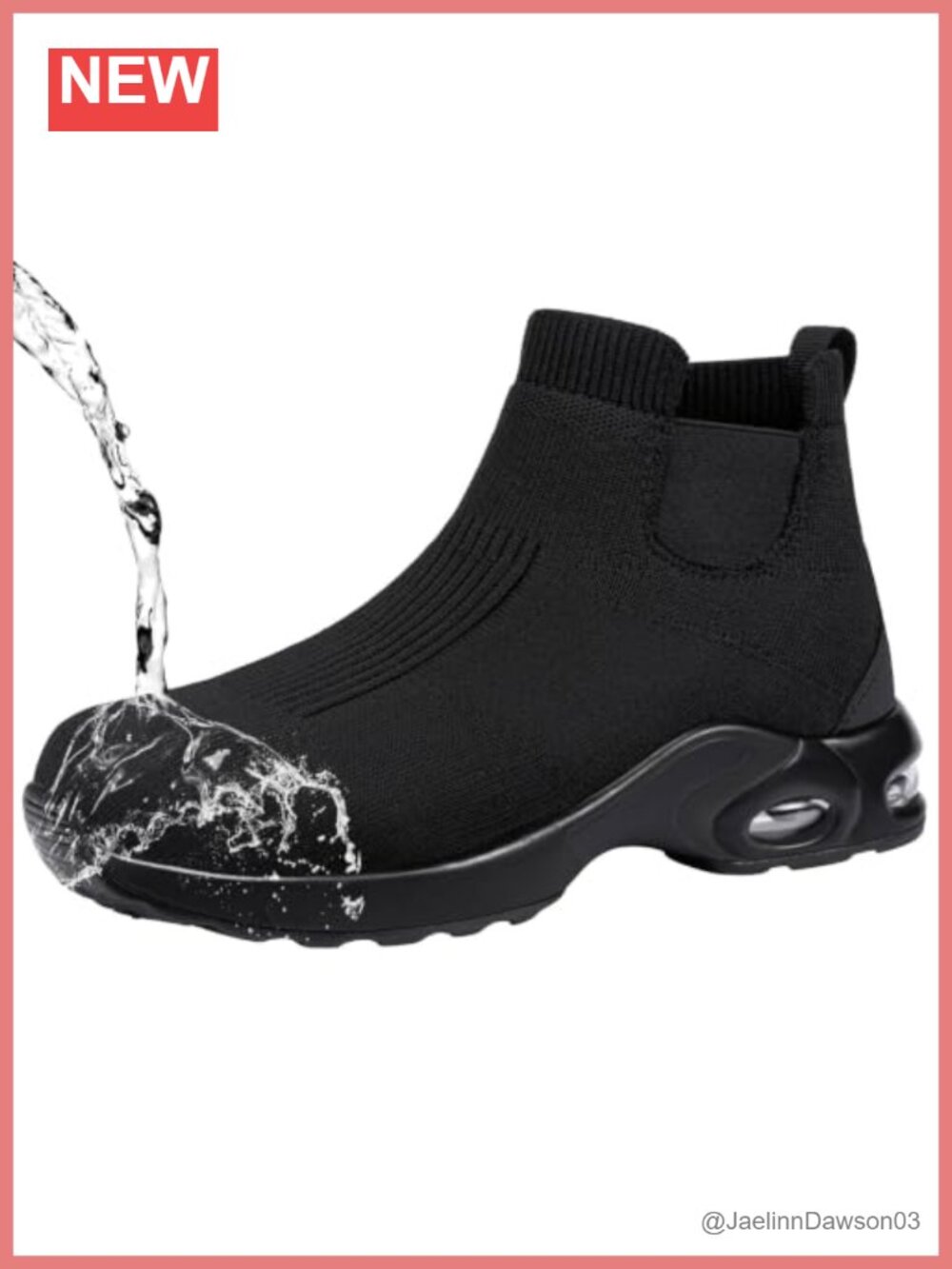 Women's Steel Toe Safety Work Chelsea Boot Slip On Waterproof